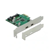 Delock 90493 USB 3.2 C Gen 1 2-port PCIe x1 bővítőkártya