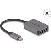 Delock 91009 USB Type-C kártyaolvasó alumíniumházban SD vagy Micro SD memóriakártyákhoz