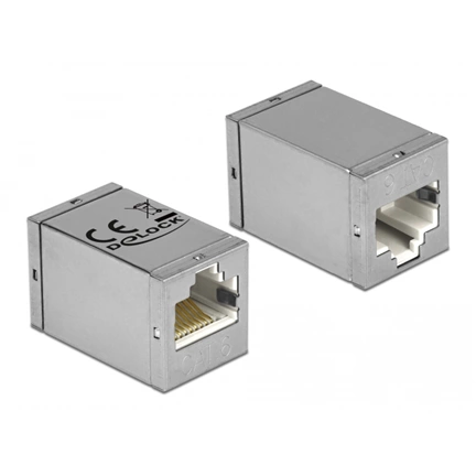 Delock Adapter, RJ45-aljzat > RJ45-aljzat, Cat.6 STP kompakt