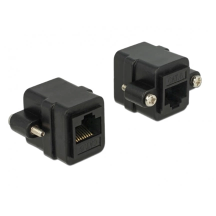 Delock Adapter RJ45 female > RJ45 female panel-mount Cat.6 UTP