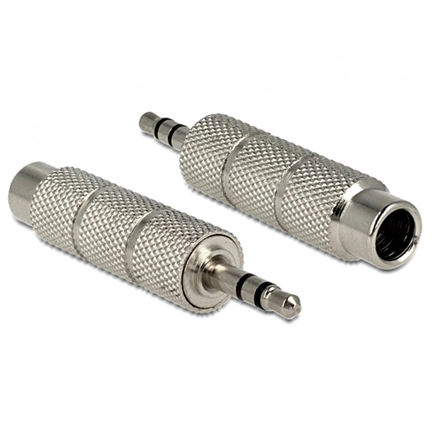 Delock Adapter Stereo 3.5 mm plug > 6.35 mm jack 3 pin 65548