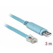 Delock Adapter USB 2.0 A-típusú apa > 1 x soros RS-232 RJ45 apa 3,0 m kék