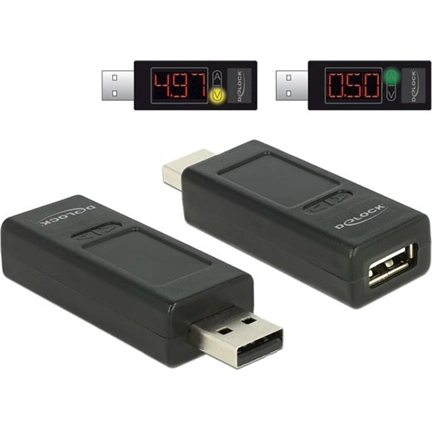 Delock Adapter USB 2.0 A male > A female with LED indicator