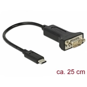 Delock Adapter, USB Type-C > 1 db soros DB9 RS-232