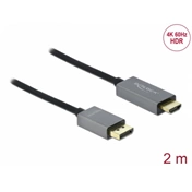 Delock Aktív DisplayPort 1.4 - HDMI kábel 4K 60 Hz (HDR) 2 méter hosszú