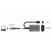 Delock Aktív USB 3.1 Gen-1 bővítő kábel USB Type-C 5m