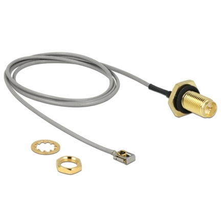 Delock Antenna kábel RP-SMA anya válaszfali csatlakozóval apa MHF® I LK-dugó 1.13 50 cm menethossz