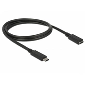 Delock Bovítokábel SuperSpeed USB (USB 3.1 Gen 1) USB Type-C dugó > hüvely, 3 A, 1,0 m, fekete (3 év)