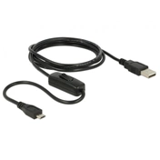 Delock Cable Charging USB 2.0 Type-A male > USB 2.0 Micro-B male with switch for Raspberry Pi 1.5 m (84803) Delock Cable Charging USB 2.0 Type-A male > USB 2.0 Micro-B male with switch for Raspberry Pi 1.5 m (84803)