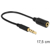 Delock Cable Stereo jack 3.5 mm 4 pin to Stereo plug 3.5 mm 4 pin (changes the pin assignment)