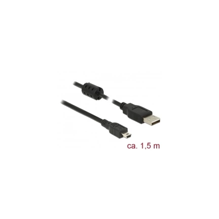Delock Cable USB 2.0 Type-A male > USB 2.0 Mini-B male 1.5 m black