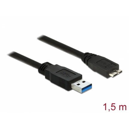 Delock Cable USB 3.0 Type-A male > USB 3.0 Type Micro-B male 1.5m black