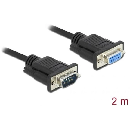 Delock D-Sub9, RS-232 soros kábel, apa-anya, 2 m