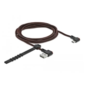Delock EASY-USB 2.0 kábel A-típusú csatlakozódugó - EASY-USB Micro-B típusú csatlakozódugó, ívelt ba