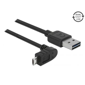 Delock Easy-USB -> EasyUSB micro-B M/M adatkábel 1m fekete egyenes/90°