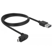 Delock Easy-USB -> EasyUSB micro-B M/M adatkábel 1m fekete egyenes/90°