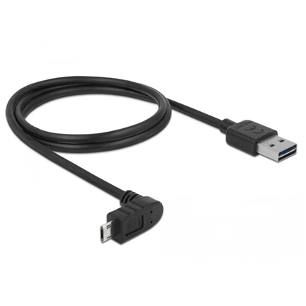 Delock Easy-USB -> EasyUSB micro-B M/M adatkábel 1m fekete egyenes/90°