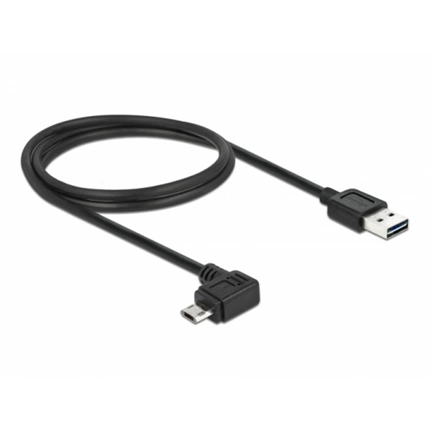 Delock Easy-USB -> EasyUSB micro-B M/M adatkábel 1m fekete egyenes/90°