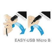 Delock Easy-USB -> EasyUSB micro-B M/M adatkábel 3m fekete egyenes/90°