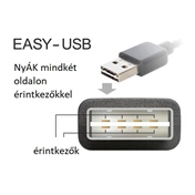 Delock Easy-USB -> EasyUSB micro-B M/M adatkábel 3m fekete egyenes/90°