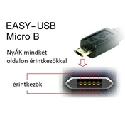 Delock Easy-USB -> EasyUSB micro-B M/M adatkábel 3m fekete egyenes/90°