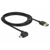 Delock Easy-USB -> EasyUSB micro-B M/M adatkábel 3m fekete egyenes/90°