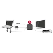 Delock HDMI-hangkivonatoló, 4K, kompakt
