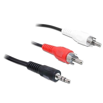 Delock Hangkábel, 3,5 mm-es sztereó csatlakozódugó > 2 x RCA-csatlakozódugó, 3 m
