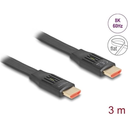 Delock High Speed HDMI szalagkábel 48 Gbps 8K 60 Hz 3 m