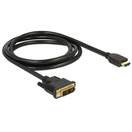 Delock Kábel DVI 18+1 csatlakozódugóval > HDMI-A csatlakozódugóval, 1,5 m, fekete (3 év) Delock Kábel DVI 18+1 csatlakozódugóval > HDMI-A csatlakozódugóval, 1,5 m, fekete (3 év)