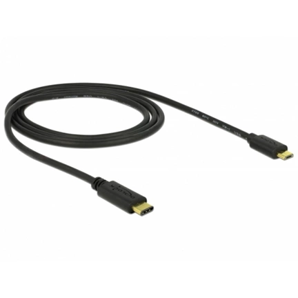 Delock Kábel USB Type-C™ 2.0 dugó > USB 2.0 Micro-B típusú dugó 2,0 m fekete