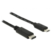 Delock Kábel USB Type-C™ 2.0 dugó > USB 2.0 Micro-B típusú dugó 2,0 m fekete