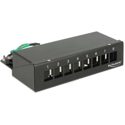 Delock Keystone Desktop Patch Panel 8 Port black