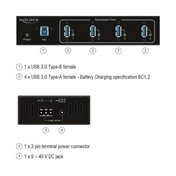 Delock Külső ipari hub 4 x USB 3.0 A-típusú 15 kV ESD védelemmel
