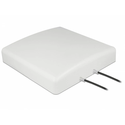 Delock LTE MIMO Antenna 2 x SMA Plug 8 dBi directional with connection cable RG-58 10 m white outdoor