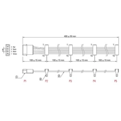 Delock Molex-tápkábel 4 tus csatlakozódugóval > 4 x 15 tus SATA-csatlakozóhüvely, 40 cm Delock Molex-tápkábel 4 tus csatlakozódugóval > 4 x 15 tus SATA-csatlakozóhüvely, 40 cm