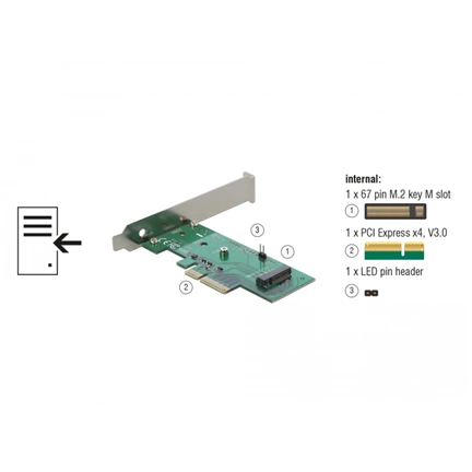 Delock PCI Express Card > 1 x internal M.2 NGFF