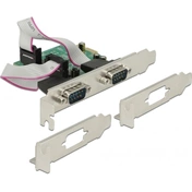 Delock PCI Express kártya > 2 x nagy sebességű 921K, RS-232 soros csatlakozó, tápellátással