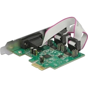 Delock PCI Express kártya > 2 x nagy sebességű 921K, RS-232 soros csatlakozó, tápellátással
