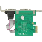 Delock PCI Express kártya > 2 x nagy sebességű 921K, RS-232 soros csatlakozó, tápellátással