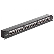 Delock Patch Panel - 43295 (Cat6 patch panel, 24 port, 1U, árnyékolt, fekete)