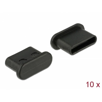 Delock Porvédő USB Type-C™ kimenethez fogantyú nélkül 10 darab fekete