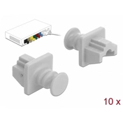 Delock Porvédő az RJ45 hüvely, 10 darab fehér