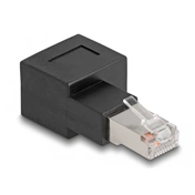 Delock RJ45 apa - RJ45 anya adapter Cat.6A 90 fokos szögben jobbra hajlítva