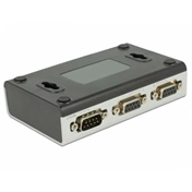 Delock RS-232 / RS-422 / RS-485 soros kapcsoló, 2 port, manuális