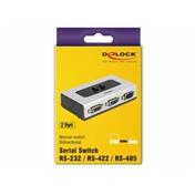 Delock RS-232 / RS-422 / RS-485 soros kapcsoló, 2 port, manuális