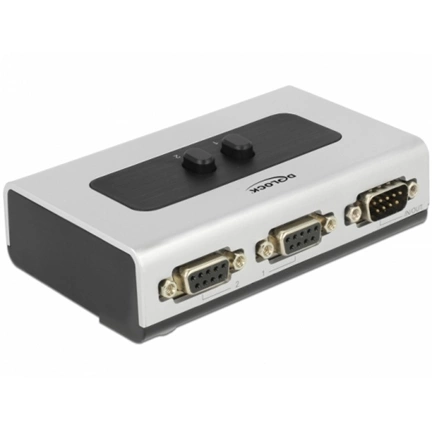 Delock RS-232 / RS-422 / RS-485 soros kapcsoló, 2 port, manuális