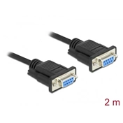 Delock RS-232 soros null modem vékony házzal 2m