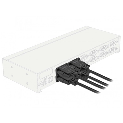 Delock RS-232 soros null modem vékony házzal 2m
