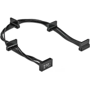 Delock SATA-tápkábel 15 tűs csatlakozódugóval > 4 x 15 tűs SATA-csatlakozóhüvely, 40 cm, fekete Delock SATA-tápkábel 15 tűs csatlakozódugóval > 4 x 15 tűs SATA-csatlakozóhüvely, 40 cm, fekete